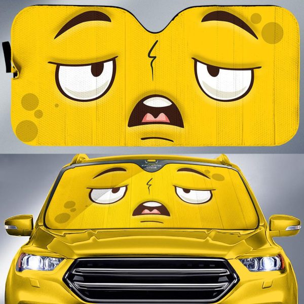 tired cartoon eyes car sun shade custom car accessories x05gf