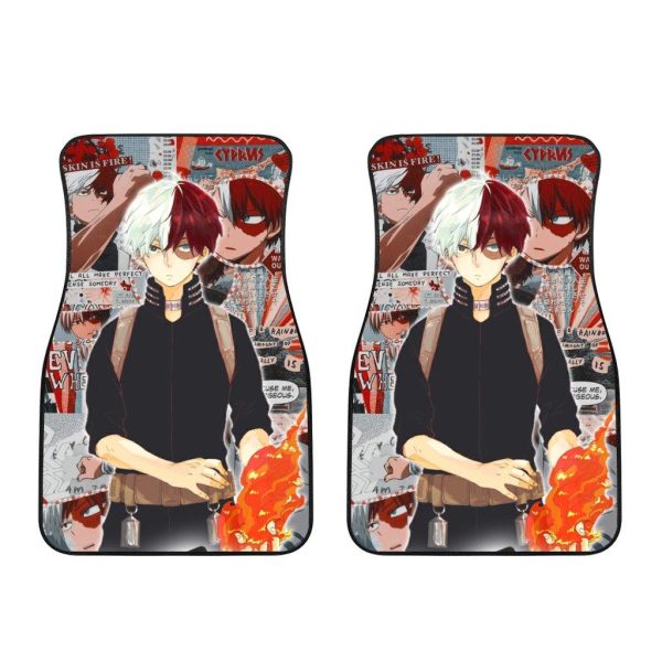 todoroki manga aesthetic car floor mats anime my hero academia mfahr