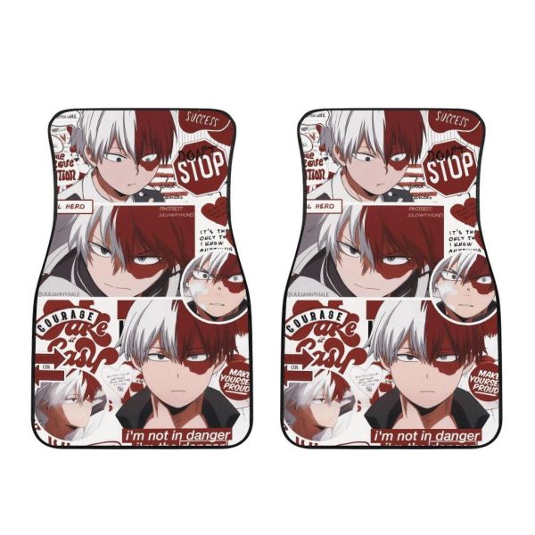 Todoroki Manga Car Floor Mats Anime My Hero Academia Fan Gift