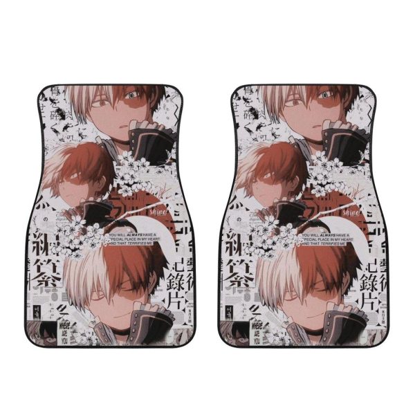 todoroki manga cool car floor mats anime my hero academia n8osq