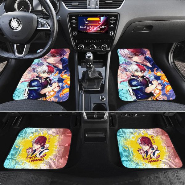 todoroki shoto my hero academia car floor mats sxb0x