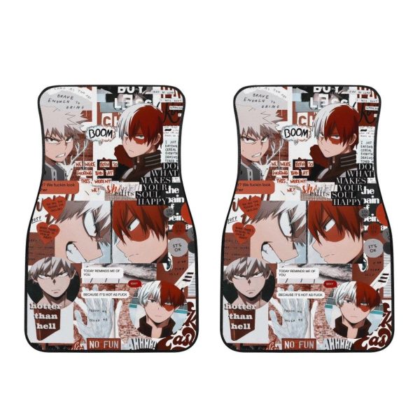 todoroki x bakugo manga aesthetic car floor mats anime my hero academia osj0t
