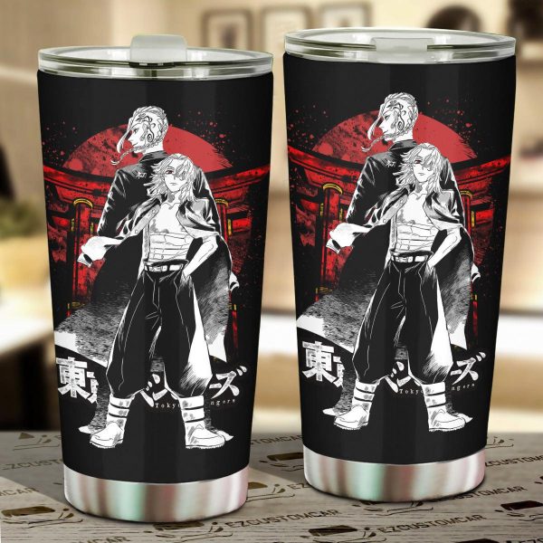 tokyo revenger car tumbler cup custom draken and mickey anime car accessories 2vcvo