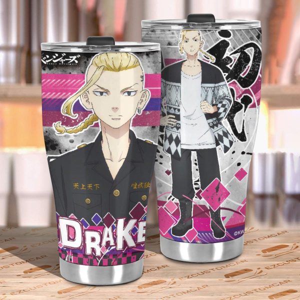 Tokyo Revenger Car Tumbler Cup Custom Draken and Mickey Anime Car Accessories