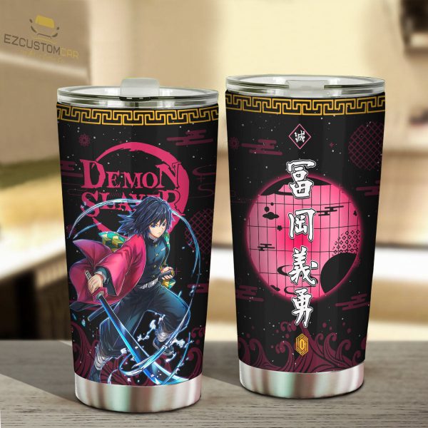 tomioka giyu travel mug ideal tumbler for your demon slayer collections dimhs