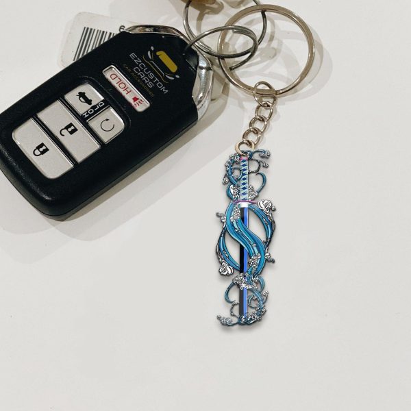 tomioka giyuu car accessories custom anime demon slayer sword keychains 8otr8