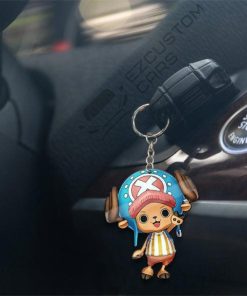 tony tony chopper keychains custom one piece anime car accessories kpndw