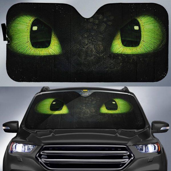 Ligh Fury Cartoon Eyes Funny Car Windshield Sun Shade Funny How to Train Your Dragon