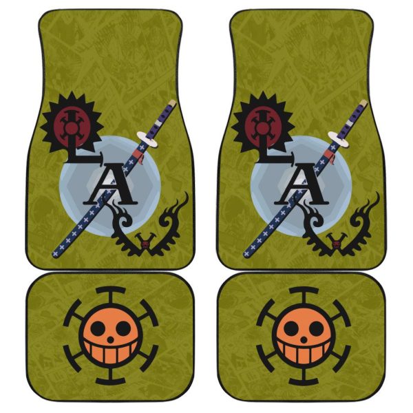 Trafalgar D. Law Car Floor Mats Custom One Piece Law Flag Car Accessories Trafalgar D. Law Car Floor Mats Custom One Piece Law Flag Car Accessories