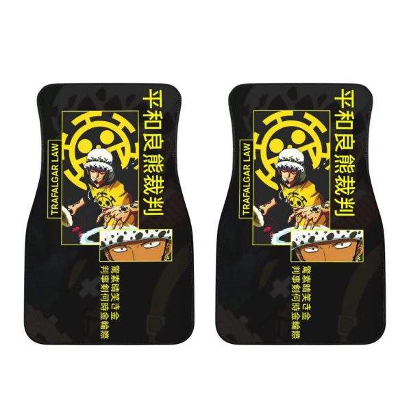 trafalgar d water law car floor mats one piece anime decor for cars car accessories enpek