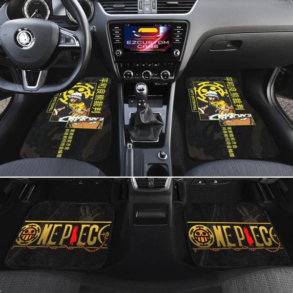 trafalgar d water law car floor mats one piece anime decor for cars car accessories zxfrk