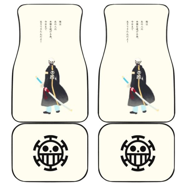 Trafalgar D. Water Law Car Floor Mats One Piece Anime Decor For Cars Car Accessories