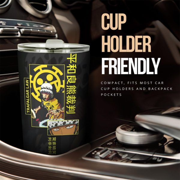 trafalgar d water law car tumbler cup custom one piece anime car accessories shrsn