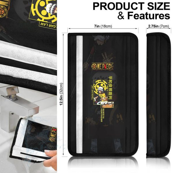 trafalgar d water law one piece anime seat belt covers anime car accessories rggcg