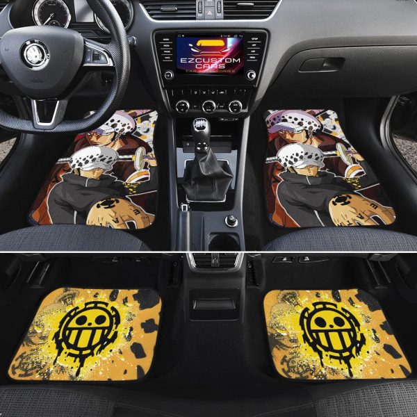 trafalgar law car floor mats custom anime one piece car accessories g1w1b