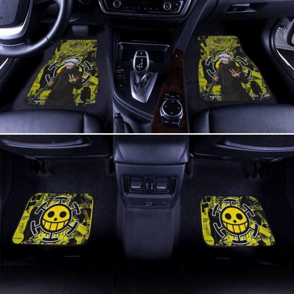 trafalgar law car floor mats one piece anime decor for cars 2reaq