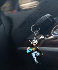 trafalgar law keychains custom one piece anime car accessories 0wld2