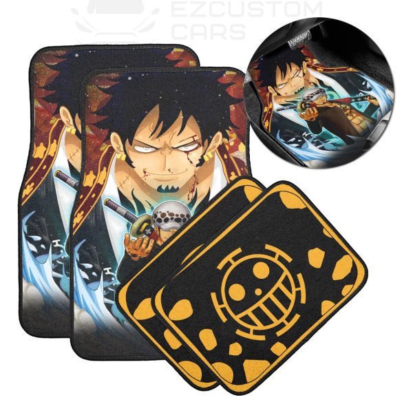 Trafalgar Law One Piece Car Floor Mats Custom Anime Car Accessories