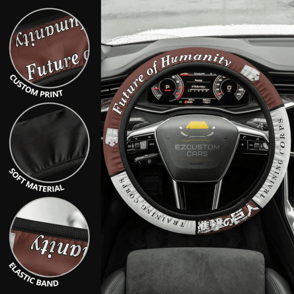 Training Corps Symbols Anime Steering Wheel Cover Custom Anime Attack On Titan Car Accessories