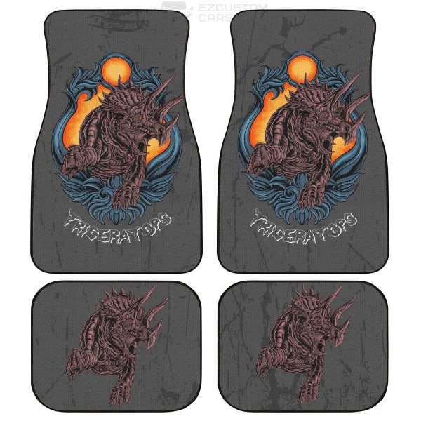 triceratops car floor mats custom dinosaur car accessories l7ddo
