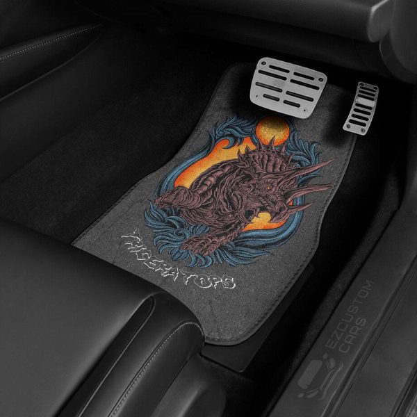 Triceratops Car Floor Mats Custom Dinosaur Car Accessories