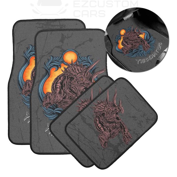 triceratops car floor mats custom dinosaur car accessories nednn