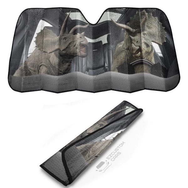 Triceratops Dinosaur Funny Car Sun Shade