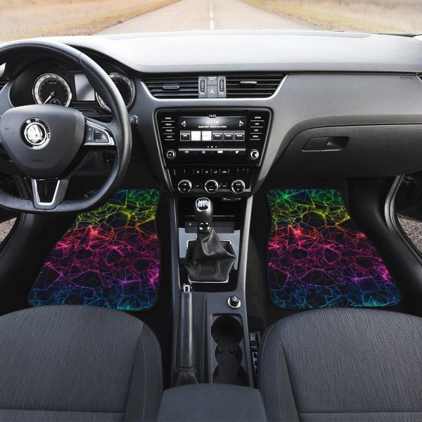 Trippy Abstract Colorful Car Floor Mats