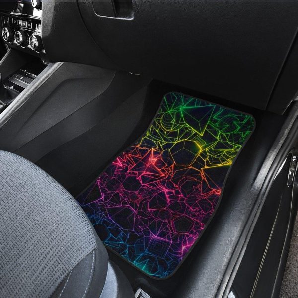 trippy abstract colorful car floor mats tynwe