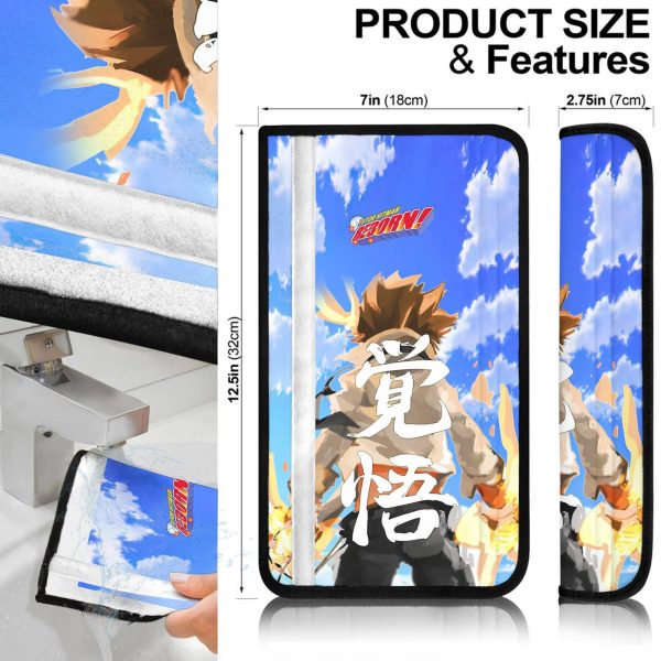 tsuna sawada seat belt covers custom katekyo hitman reborn anime car accessories 50p48
