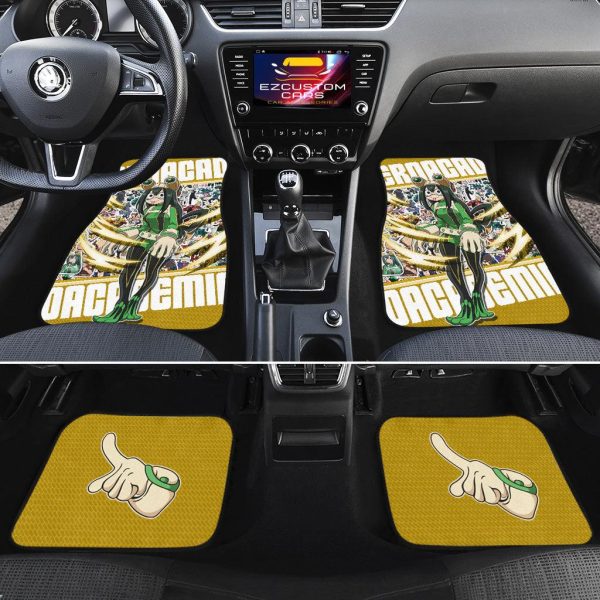 tsuyu asui car floor mats my hero academia anime car accessories lyyxa