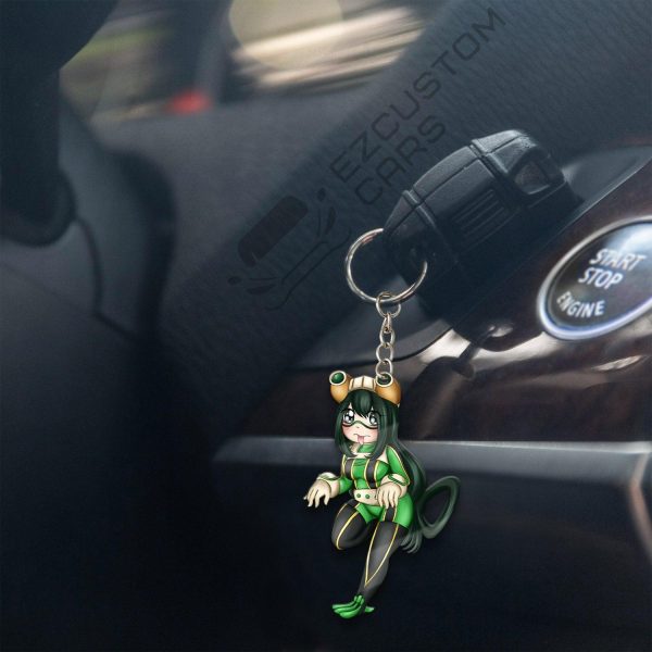 tsuyu asui keychains custom my hero academia anime car accessories 8ezpk
