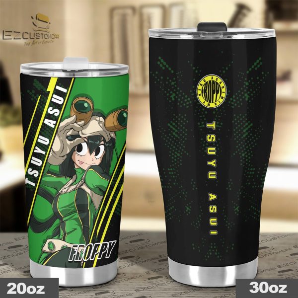 tsuyu asui travel mug gift idea for my hero academia fans e8bcf