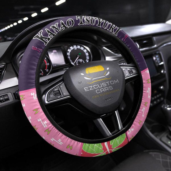 Demon Slayers Anime Steering Wheel Cover Anime Car Accessories Kanao Tsuyuri