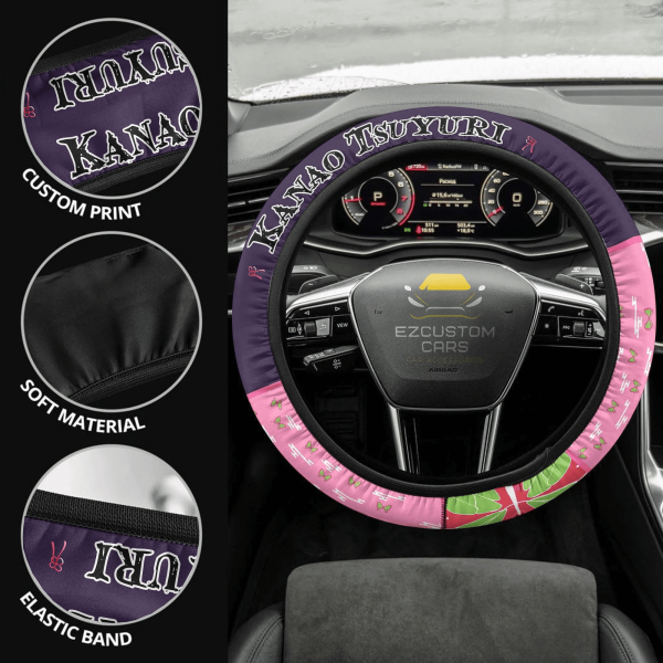 tsuyuri kanao anime steering wheel cover custom anime demon slayer car accessories uezp5