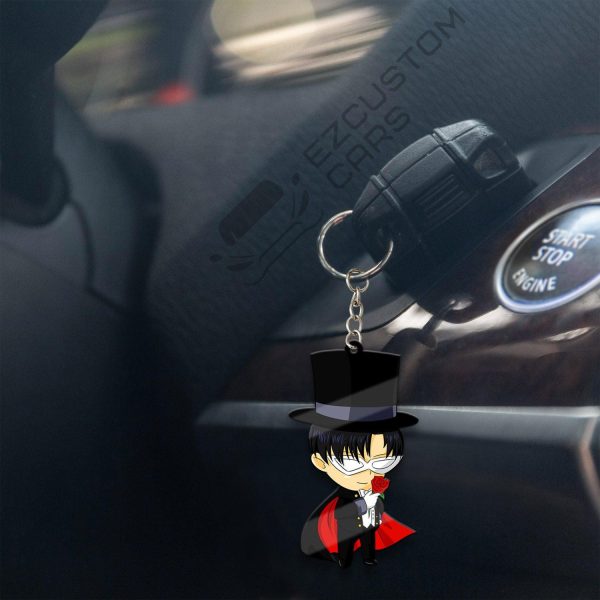 tuxedo mask keychains custom sailor moon anime car accessories ugte3