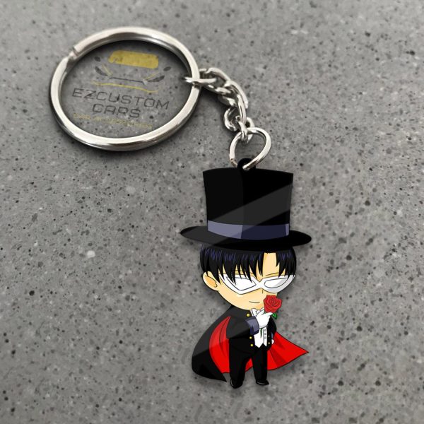 Tuxedo Mask x Sailor Moon Keychains Custom Sailor Moon Anime Car Accessories