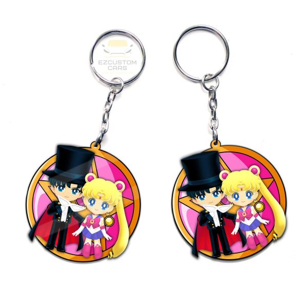 tuxedo mask x sailor moon keychains custom sailor moon anime car accessories csay4