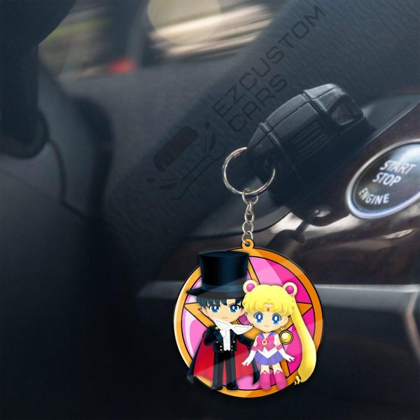 tuxedo mask x sailor moon keychains custom sailor moon anime car accessories vnxsh