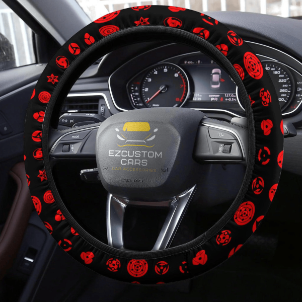 uchiha eyes anime steering wheel cover car accessories m9tyq