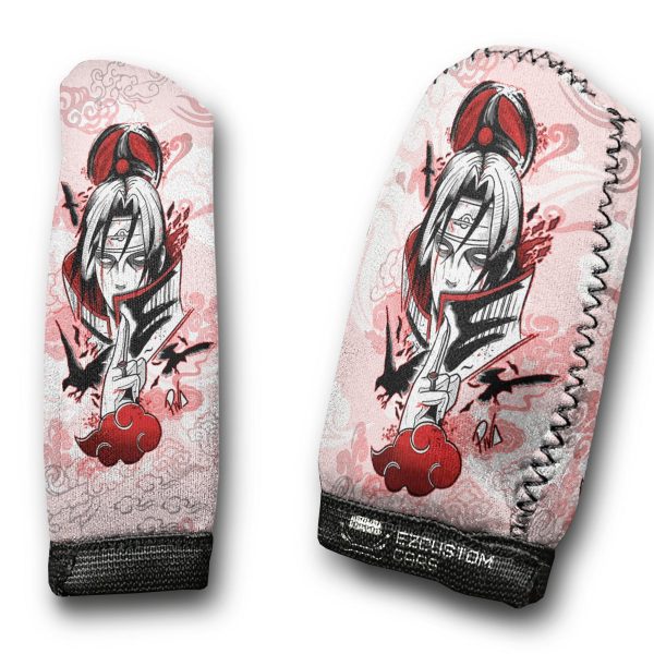 Uchiha Itachi Sharingan Custom Shift Knobs Car Covers Set Naruto Anime Car Accessories