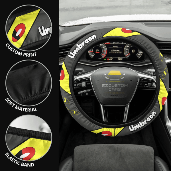 Umbreon Pokemon Anime Steering Wheel Cover