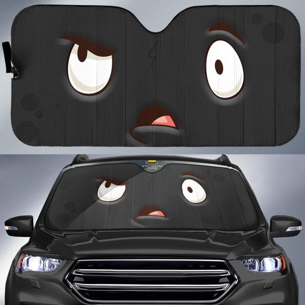 unexpected cartoon eyes car sun shade custom car accessories apwpc