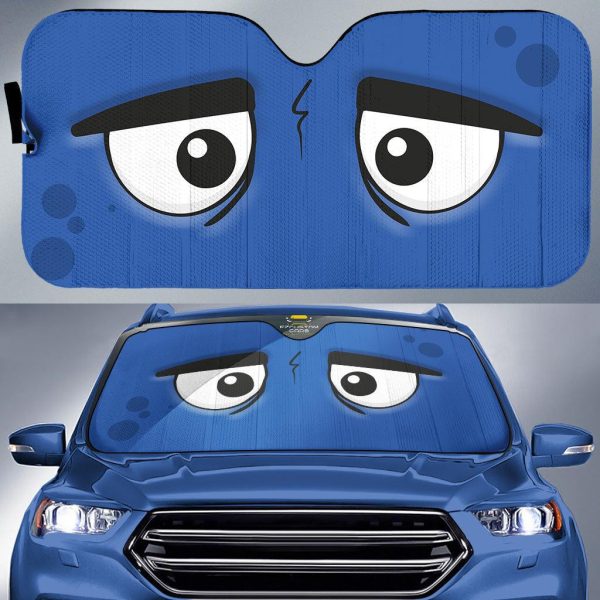 unhappy eyes cartoon car windshield sunshade kncqj