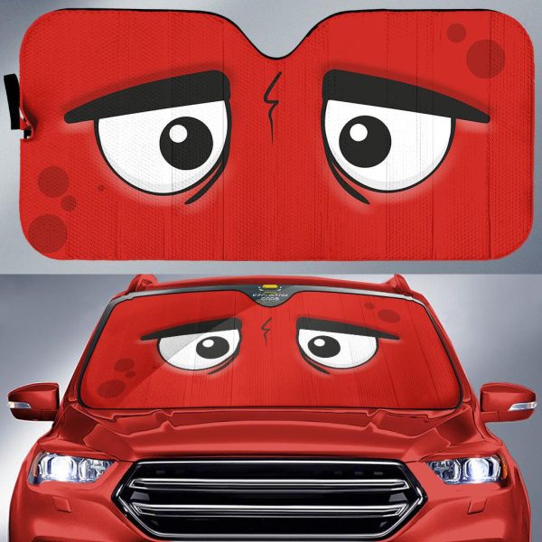 unhappy eyes cartoon car windshield sunshade vkiv8