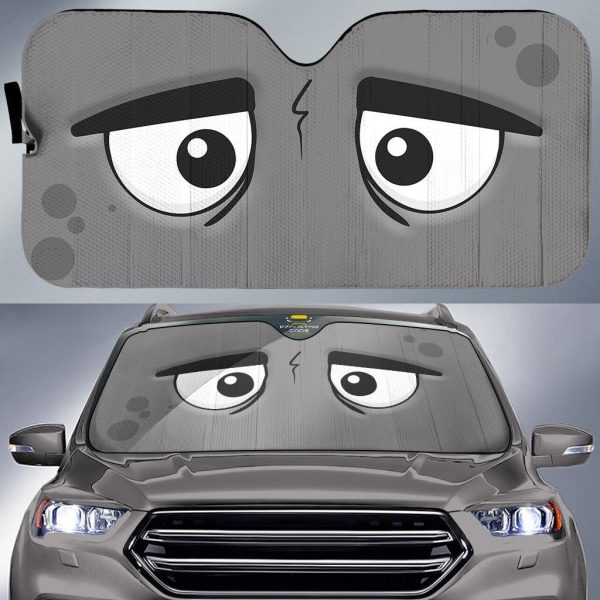 unhappy eyes cartoon car windshield sunshade ybieh