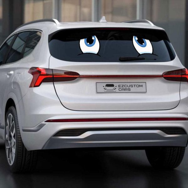unhappy eyes custom car sticker cartoon car accessories n3fyt