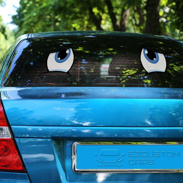 unhappy eyes custom car sticker cartoon car accessories szcrc