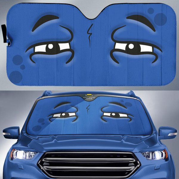 upset cartoon eyes car windshield sun shade dlkf0
