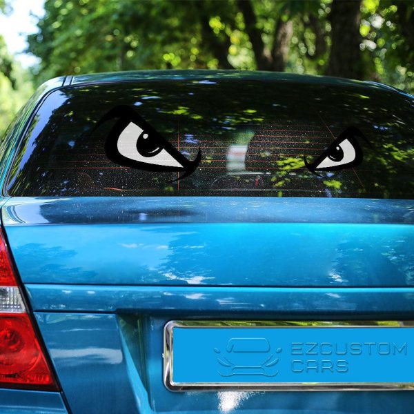 upset eyes car sticker custom cartoon car accessories wvypw